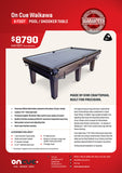 On Cue Waikawa 8' Pool / Snooker Table